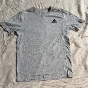Adidas Kids Medium Heather Gray Logo Tee